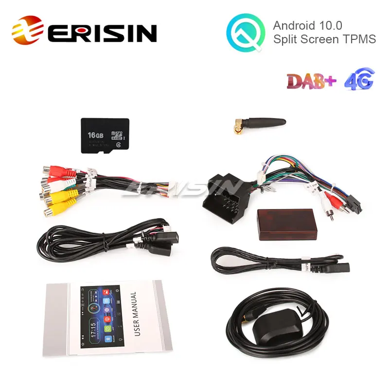 Erisin ES5961L 7 &quotAndroid 10 0 Автомобильная стерео DVD для Mercedes Benz ML/GL Class W164 X164 DAB + CarPlay Navi GPS Wifi