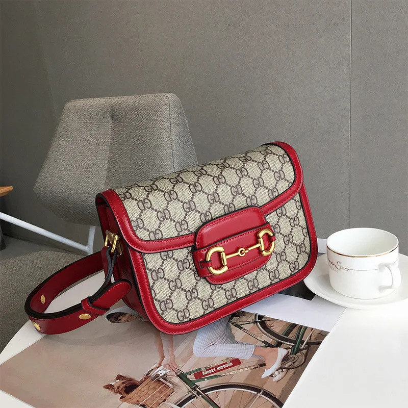 

Women's bag 2020 new horse clasp 1955 retro saddle bag women's fashion messenger bag versatile one shoulder small bag