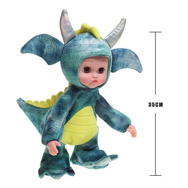 35 см плюшевые детские куклы в виде единорога электрическая ходьба плюшевая кукла