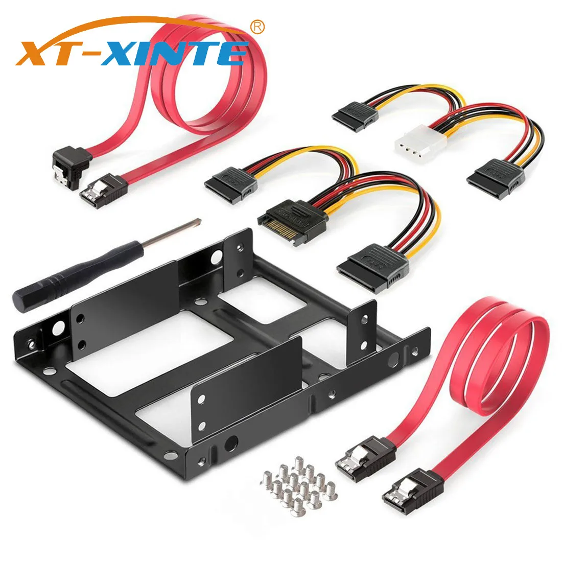 XT XITEN металлический монтажный комплект кронштейн 2 Bay 5 дюйма до 3 внешний HDD SSD с SATA