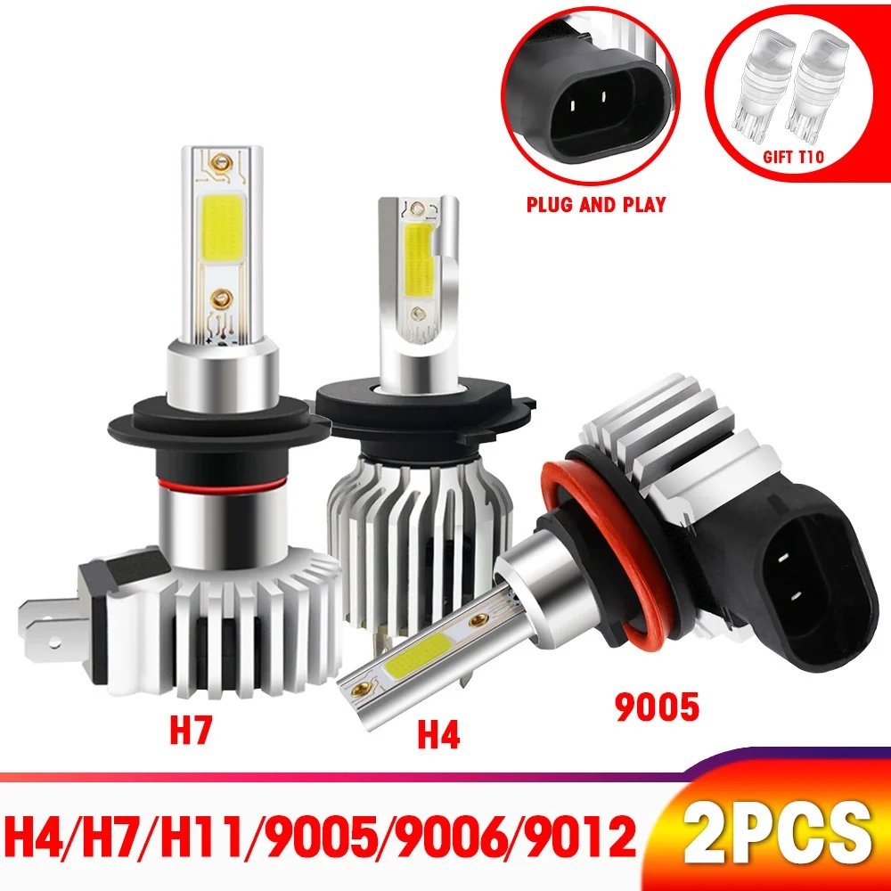 

H7 LED Car Headlight Bulbs H4 led H11 H1 H3 880 9005 hb3 9006 hb4 H8 H9 9012 HIR2 COB Led h7 Fog Light 12V 3000K 6000K 8000K 72W