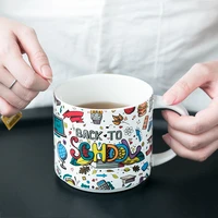 400ml nordic large capacity mug ceramic mug domestic mug female coffee mug couple water mug breakfast mug cup