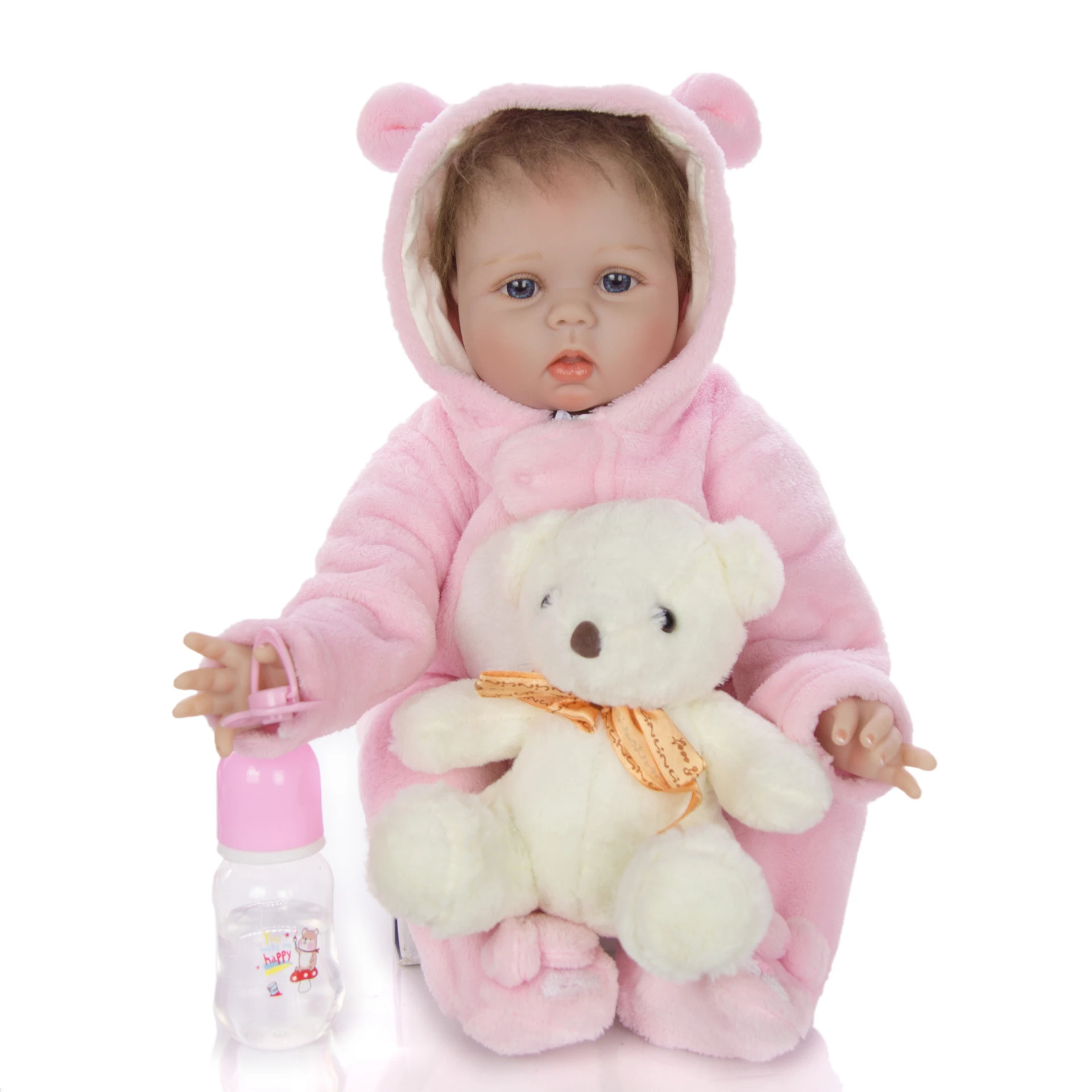 NPK Кукла reborn baby dolls 22 &quotсиликоновые куклы real alive Игрушки pin зимняя одежда Bebe