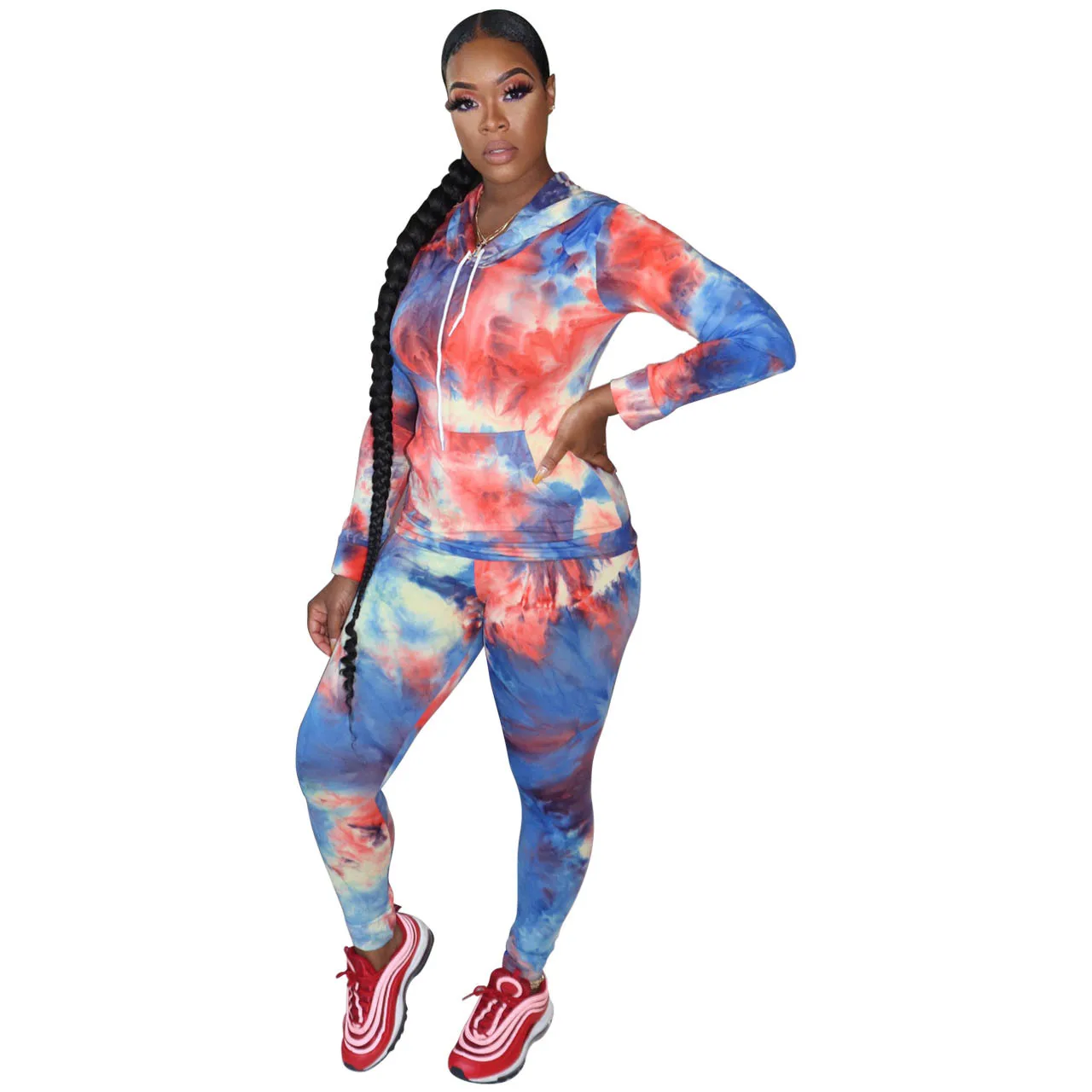 

Новый дизайн 2021, женский модный комплект из свитшота, повседневный весенне-летний комплект из топа с капюшоном