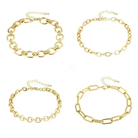 daihe punk gold plated micro inlay 5a zircon chain bracelet women wedding adjustable copper bracelet female party gift jewelry