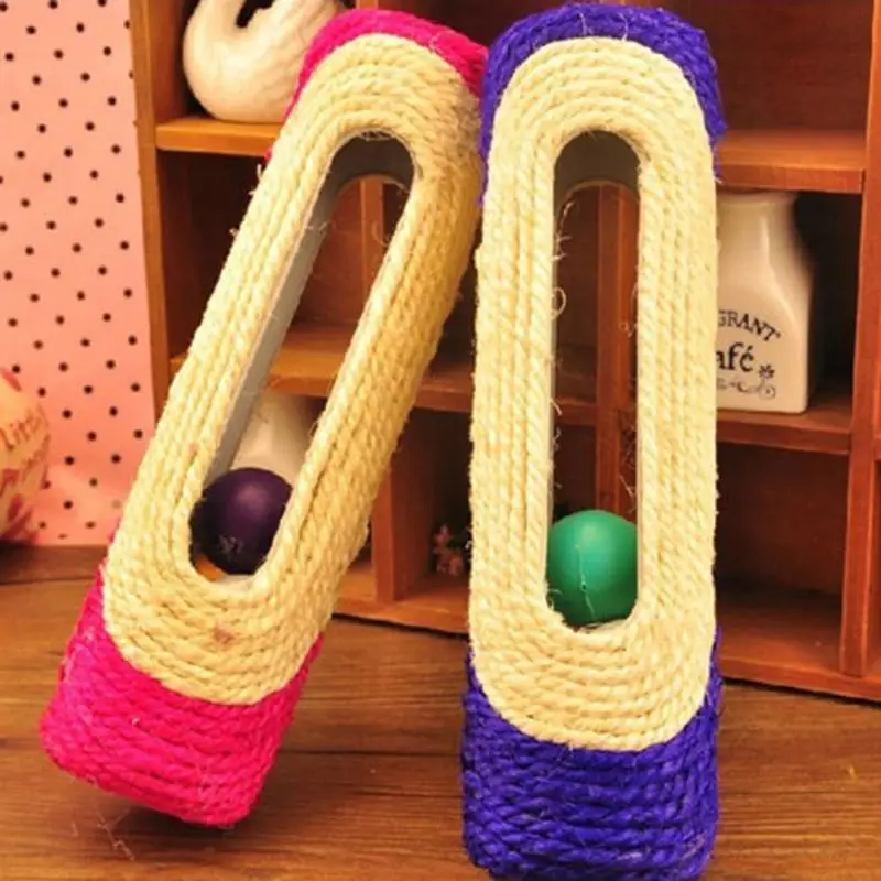 Pet Cat Scratching Post 3 Rolling Ball Sisal Tunnel Training dog Interactive Toy arranhador gato pet products toys for cats | Дом и сад