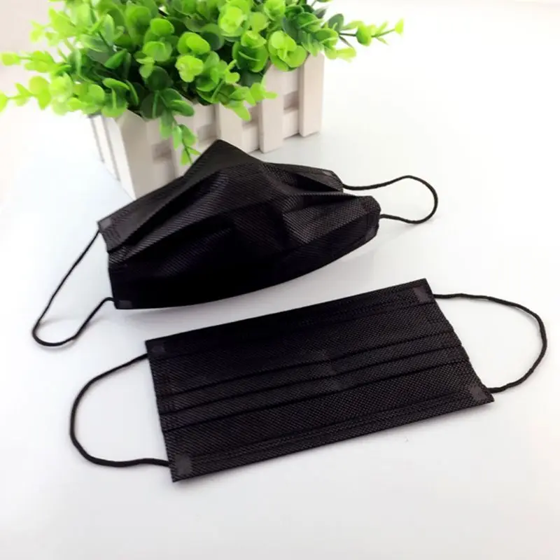 1 шт одноразовые нетканые черный уход за кожей лица маска для полости рта 3 Слои