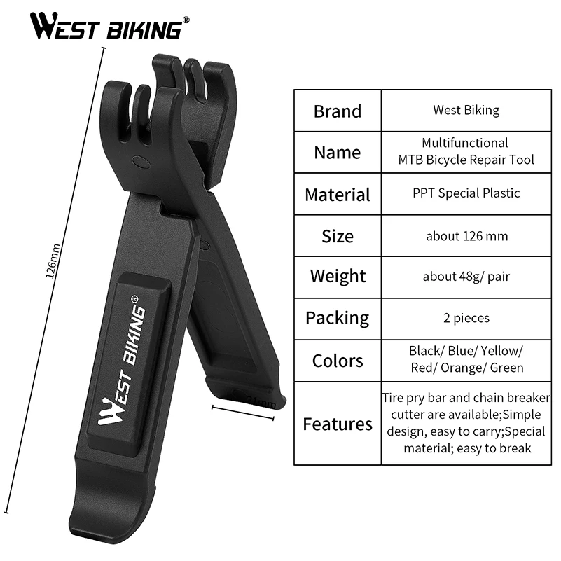 

WEST BIKING Bicycle Tyre Tire Lever MTB Bike Multifunctional Repair Tools Bicycle Accessories Cycling Master Link Chain Pliers