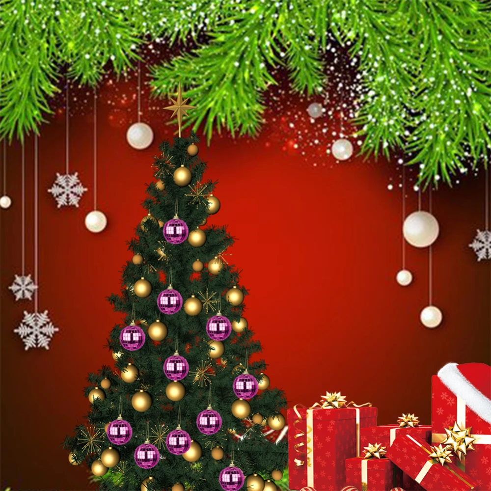 

6 Pcs Mirror Ball Disco Party Decoration Christmas Tree Wedding Birthday Party Ornaments