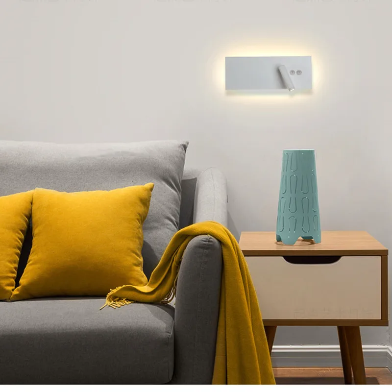 Современный минималистичный вращающийся двойной переключатель источник света