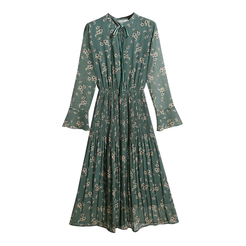 

[nuts] Mori's small women's floral dress new slim chiffon dress in 2021 spring