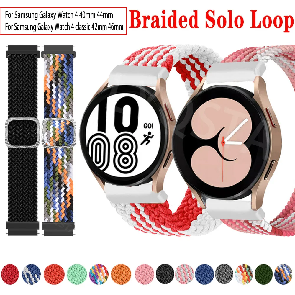 

20mm 22mm Nylon Elastic Strap for Samsung Galaxy Watch 4 40mm 44mm Classic 42mm 46mm S3 Band for Amazfit Bip adjust Sport Wirst