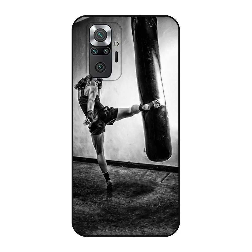 Фото Чехол Muay Thai до колена для Xiaomi Redmi Note 10 Pro черный Модный чехол сотового телефона Чехол Muay Thai до колена для Xiaomi Redmi Note 10 Pro черный Модный чехол сотового телефона