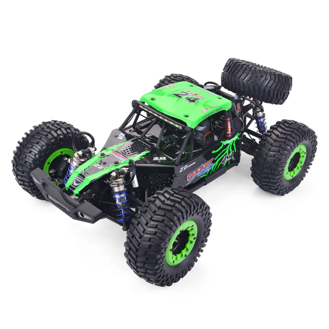 

ZD Racing ROCKET DBX-10 1/10 4WD 80km/H 2.4G Brushless Motor High-speed RC Car Desert Off-road Vehicle - RTR Version+Spare Tire