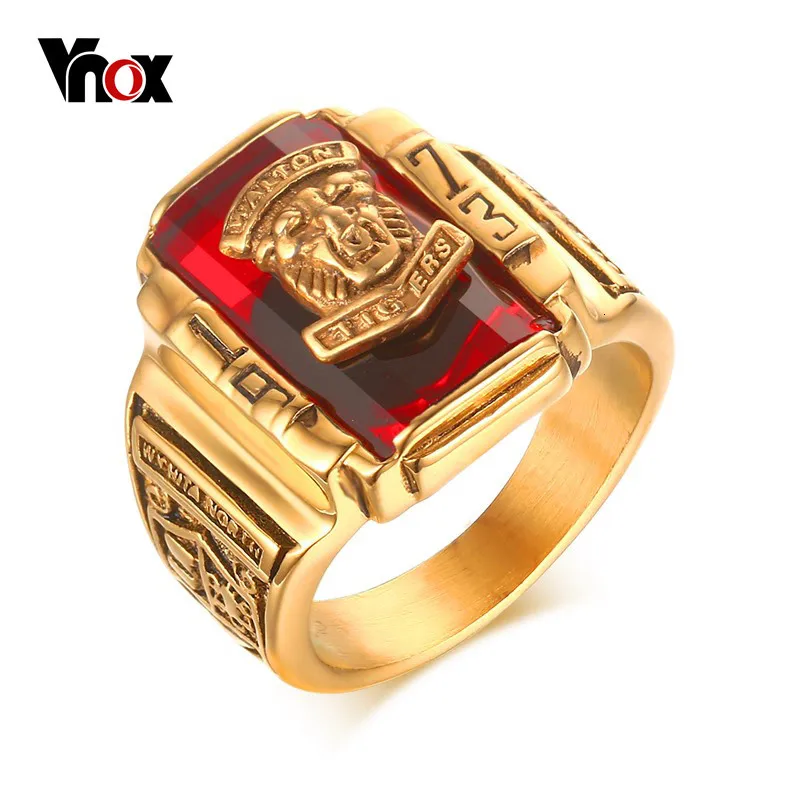 Vnox Винтаж мужской кольцо для Для мужчин Jewelry 1973 WALTON Тигр школы Нержавеющая сталь из металла