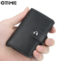 2021 new business id credit card holder men and women metal rfid vintage aluminium box pu leather card wallet note zynwy 307