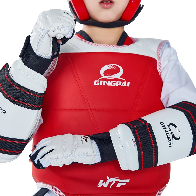 5 pcs set WTF approved Taekwondo protectors suite Helmet chest shin arm guards Child karate headgear MMA kick body hugo Helmets | Спорт и