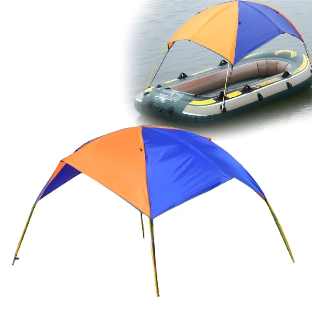 

2/3/4 Person Inflatable Boat Dinghy Awning Fishing Shade Cover Sun Canopy Folding Sunshade Tent Rain Shelter Boat Accessories