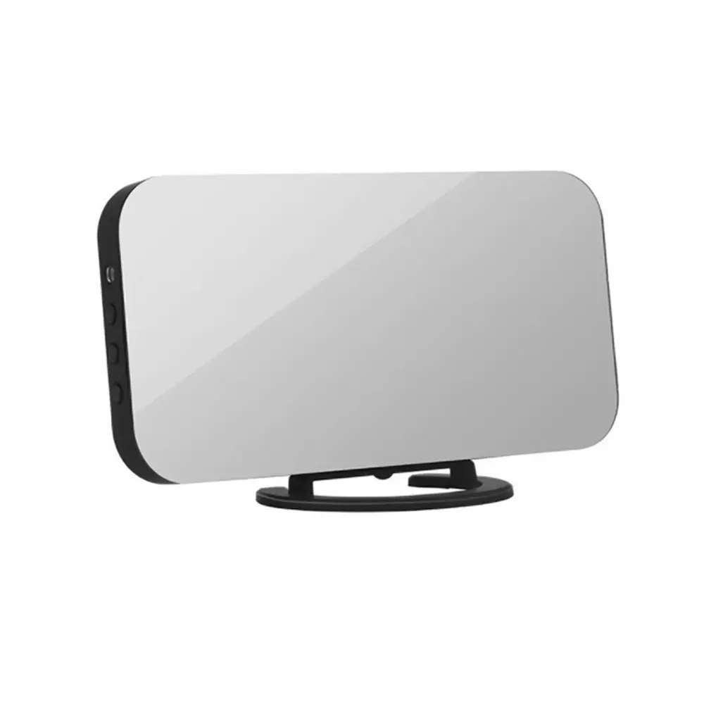 

LED Alarm Clock Dual USB Output Snooze Mirror Clock Digital Creative Clock Induction Dimming Electronic Clock