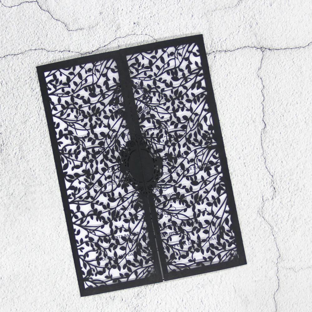 Элегантная лазерная резка Свадебная пригласительная открытка День Святого