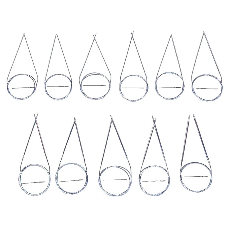 

Knitting tools sweater needle export steel ring needle 80CM 6-16 knitting circular knitting sewing kit DIY knitting to
