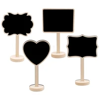 10pcs wooden mini chalkboard sign blackboard with stand place card message board signs wedding birthday event party decoration