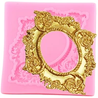 frame border silicone molds diy flower lace cupcake topper fondant cake decorating tools candy clay chocolate gumpaste moulds