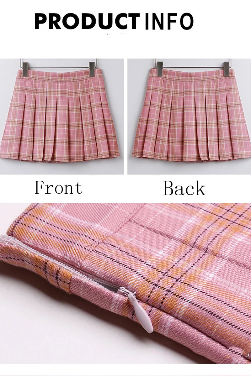 XS-3XL Plaid Summer Women Skirt 2021 High Waist Stitching Student Pleated Skirts Cute Sweet Girls Dance Mini | Женская одежда