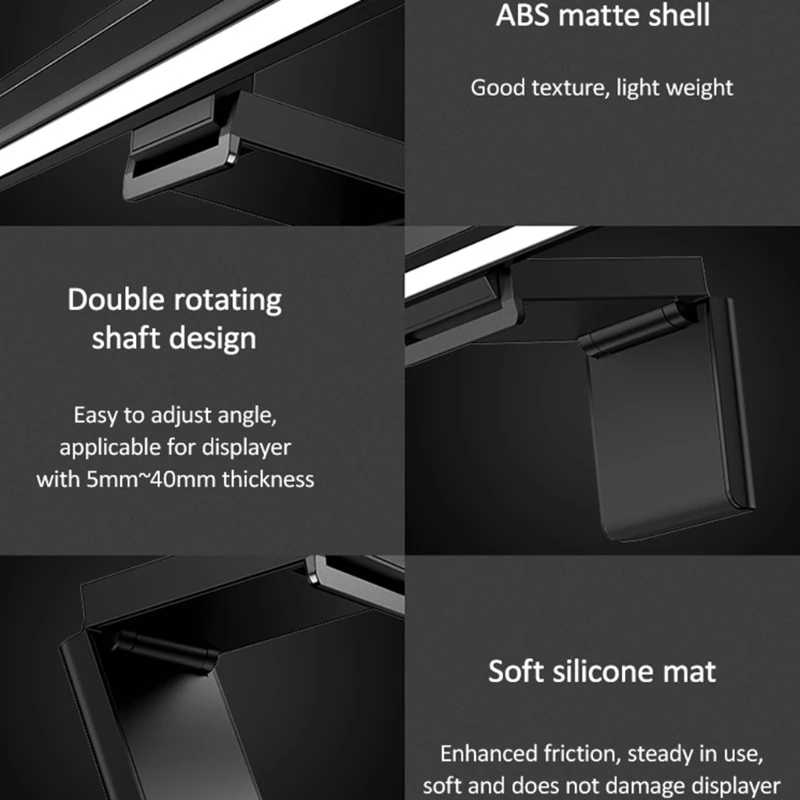 

L93A Screen Light Bar e-Reading LED Task Lamp No Glare on Screen USB Powered Monitor Lamps Adjustable Brightness Temperature