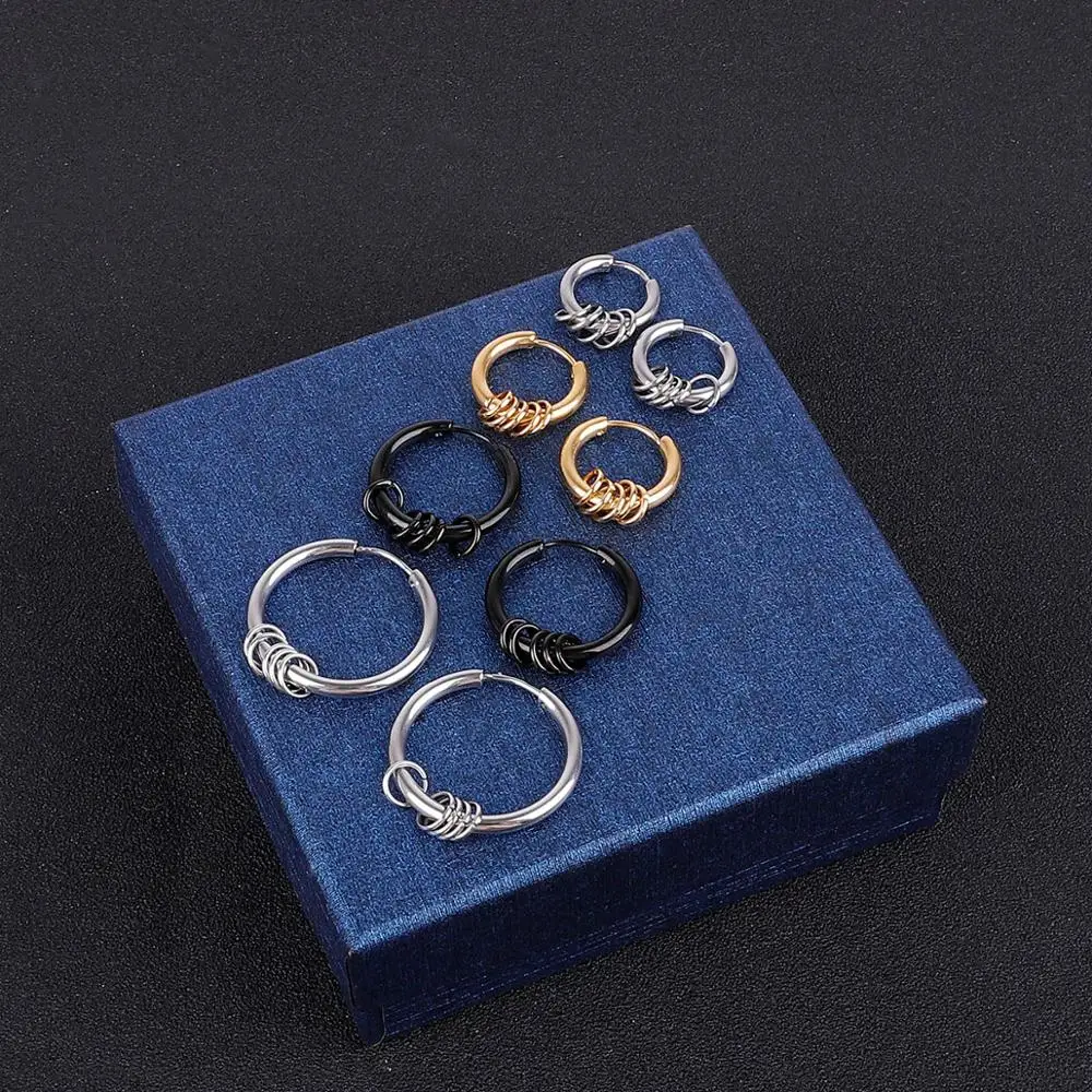 Модные хип хоп хипстерские рок панк Готик серьги гвоздики из титановой стали для