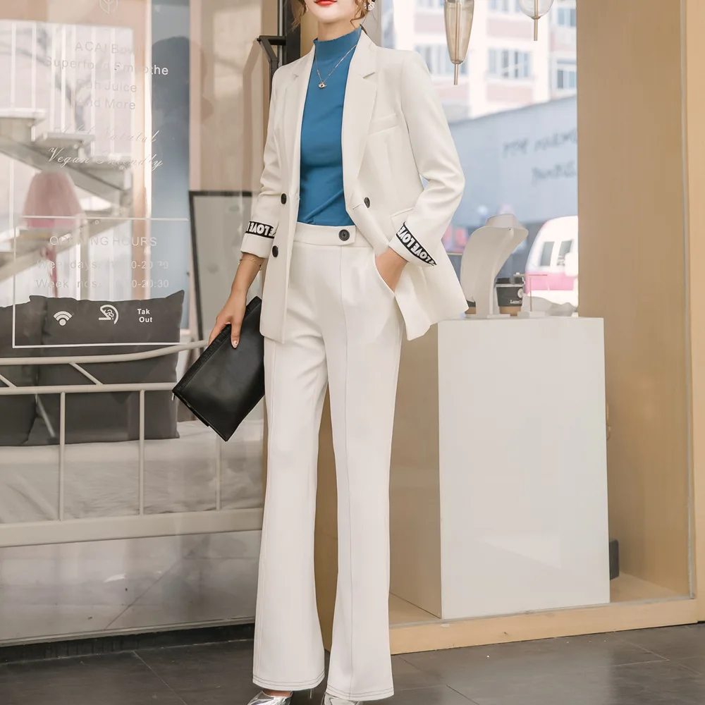 Женский брючный костюм из 2 предметов Модный комплект женский новый модный