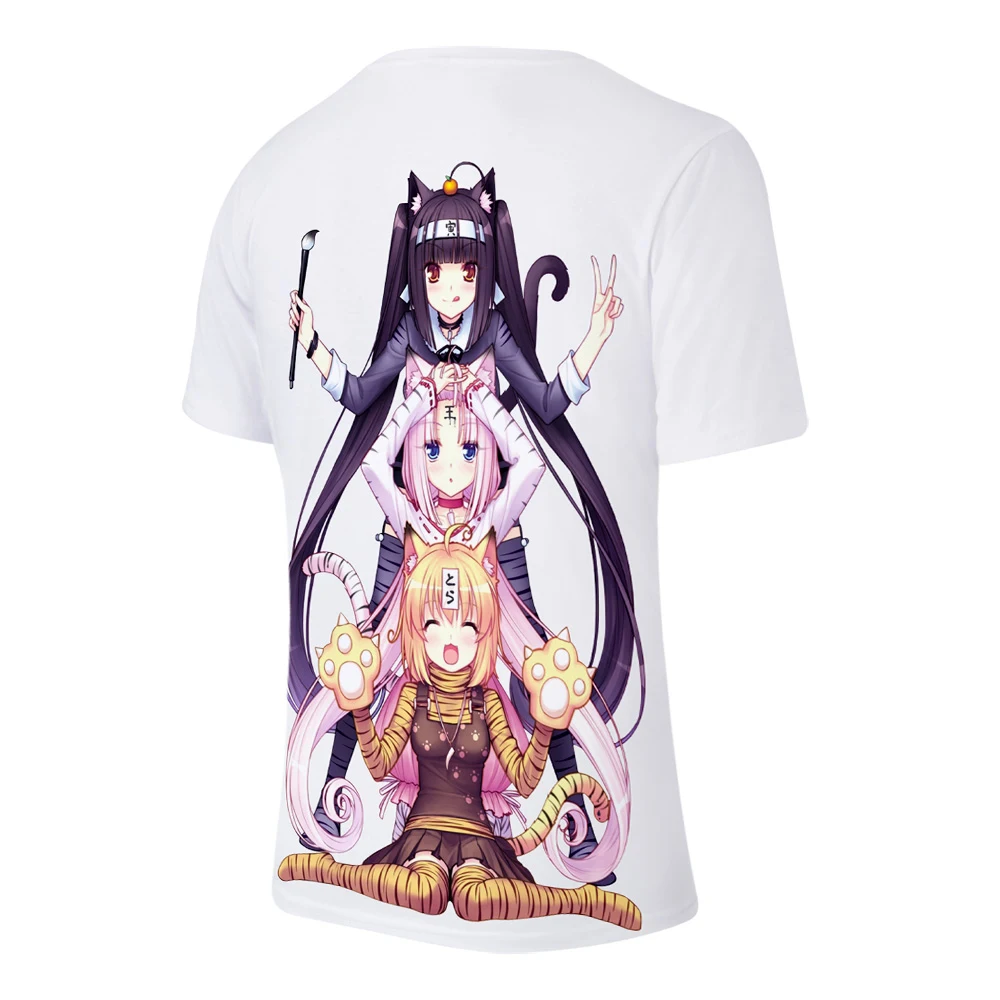 Новинка 2020 г. мультяшная 3d-футболка для игр NEKOPARA с принтом аниме La солей шоколада