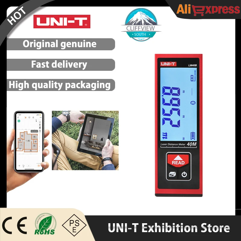 

UNI-T Laser Rangefinder LM40B LM50B LM60B Mini Bluetooth Distance Measuring Instrument Ranging Electronic Ruler