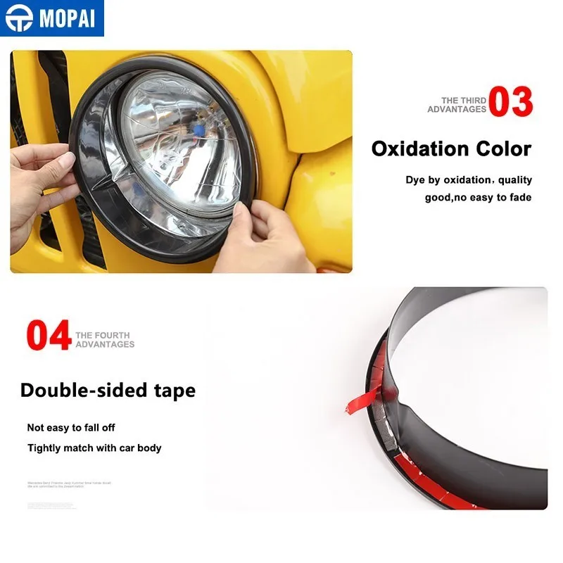 Колпаки для передних фар MOPAI из АБС пластика Jeep Wrangler TJ аксессуары автомобиля