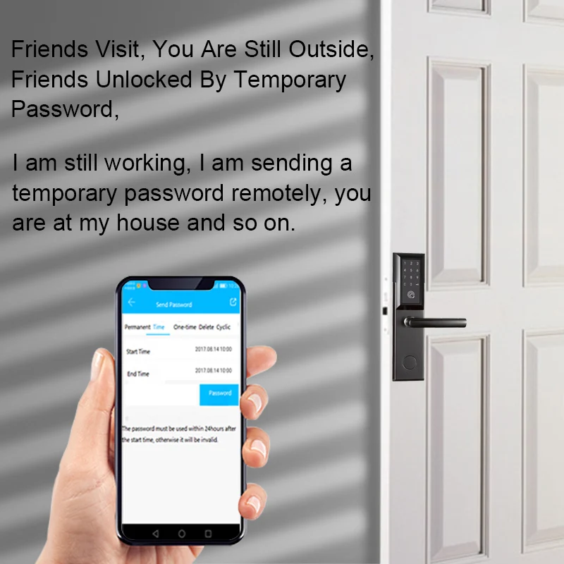 Eseye TTLock приложение умный дверной замок цифровой пароль с клавиатурой для дома