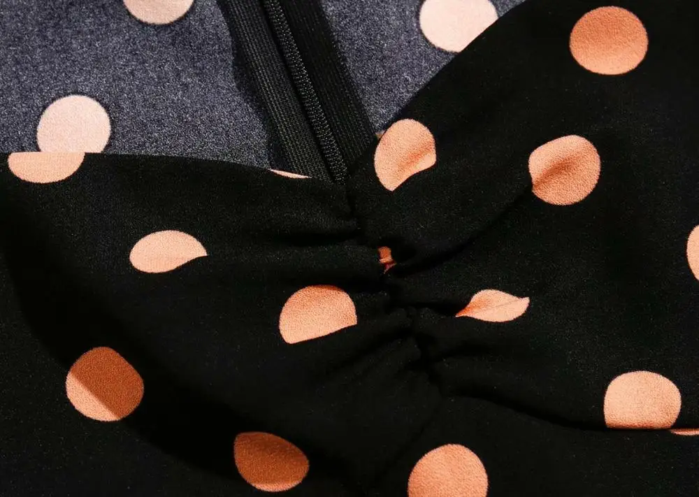 Женское мини платье в горошек Bazaleas элегантное розовое Повседневное с коротким