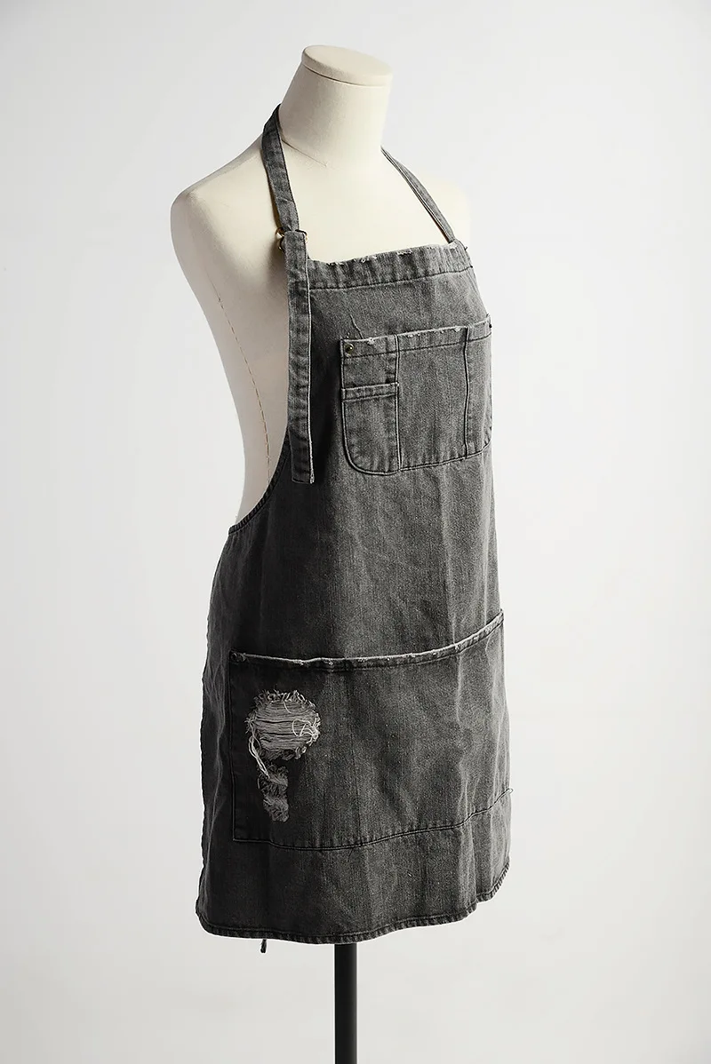 Хлопковый джинсовый фартук Модный корейский комбинезон для взрослых