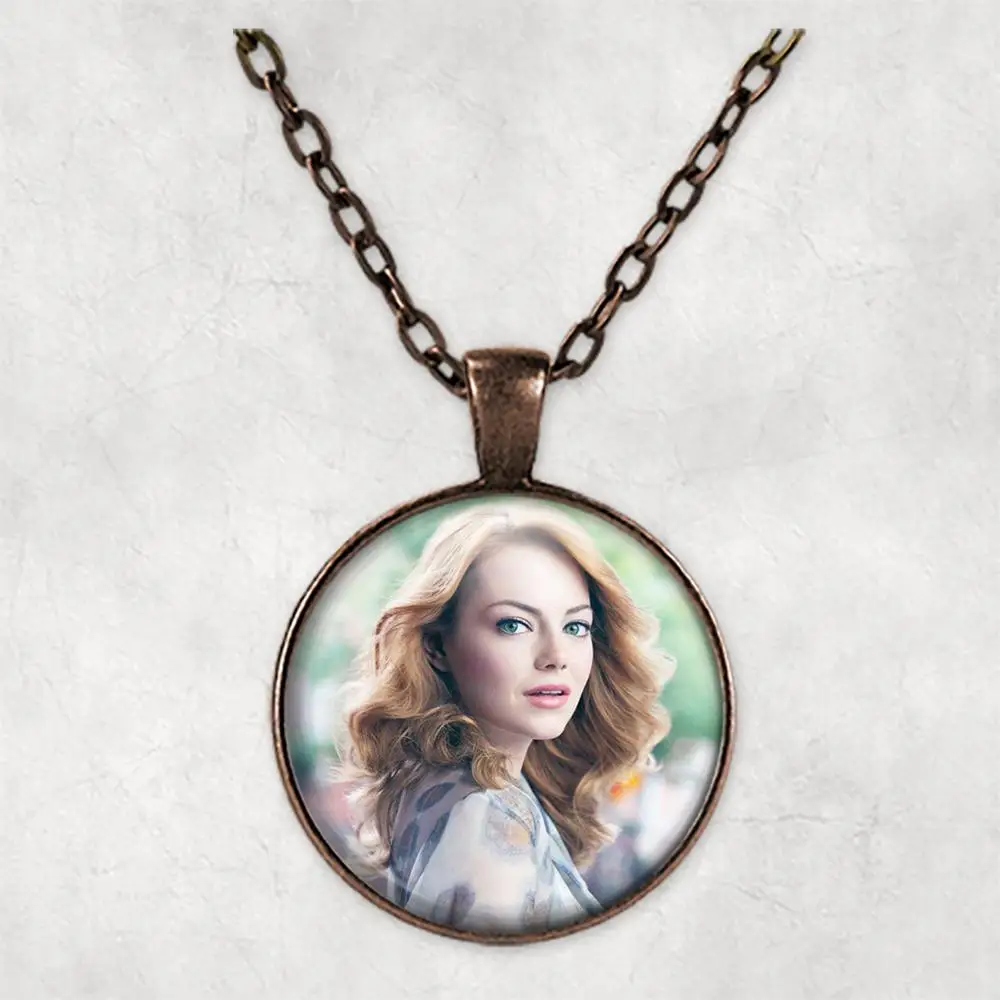 Эмма Стоун персонализированные фото ожерелье ювелирные изделия с картинами s