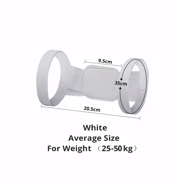 Free size white Корректор Осанки Спины, поддержка ключицы, коррекция спины, прямые плечи, бандаж, ремень с липучкой для взрослых детей - Цвет: Free size white