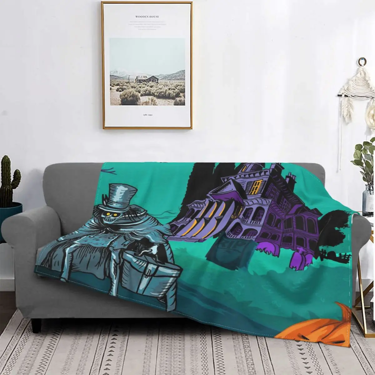 

Caja de sombrero, manta de Halloween, colcha, cama, alfombra a cuadros, manta doble para bebé, toalla de playa de lujo