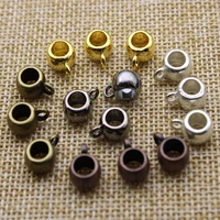 20pcs big hole necklace pendant pinch clips bails spacer beads for jewelry making fit charm bracelet connectors diy findings