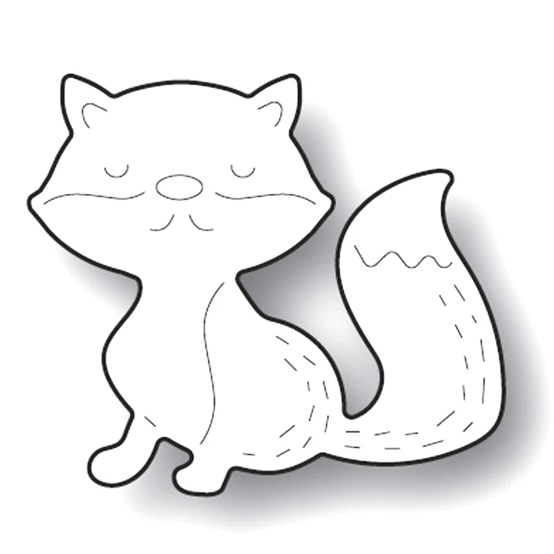 Новинка 2020 г. милая животная лиса швейная нить тиснение слоистые металлические