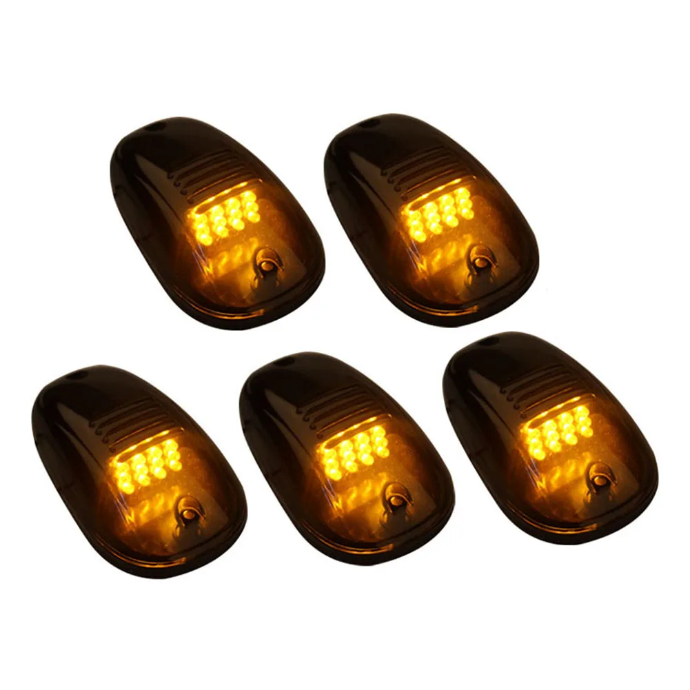 

Cab Roof Marker Running Lights Smoked Lens LED Convenient Replace Car Accessories for Truck SUV Off Road Pack of 5
