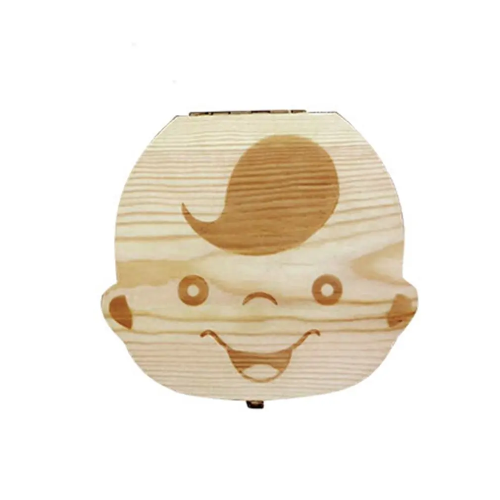 

Wooden Baby Kids Tooth Storage Box Baby Teeth Fetal Hair Umbilical Cord Organizer Infant Souvenir Box