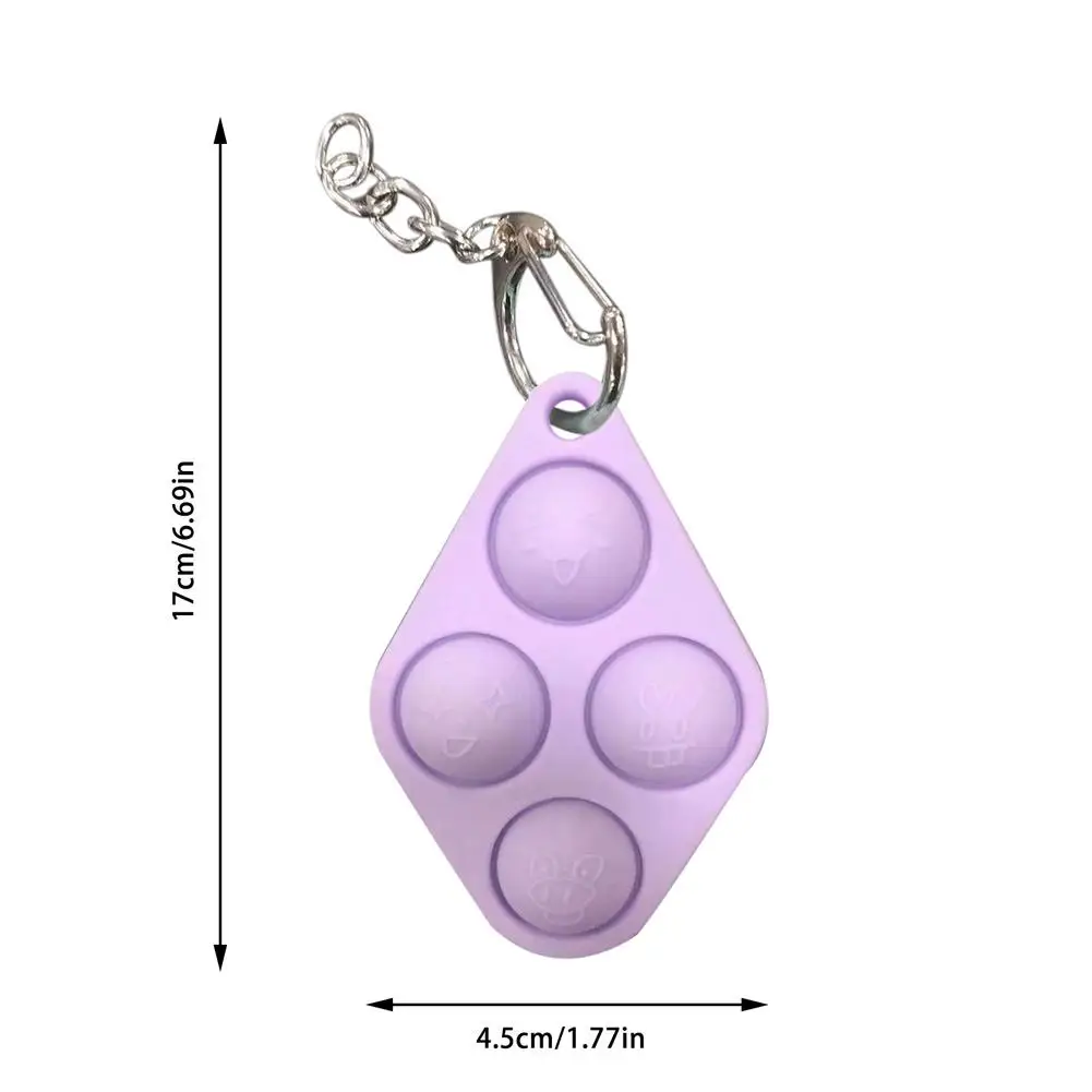 

Stress Relief Toy Squeeze Bubble Sensory Toys Keychain Pendant Tabletop Educational Silicone Stress Relief Toy ( With Keychain )