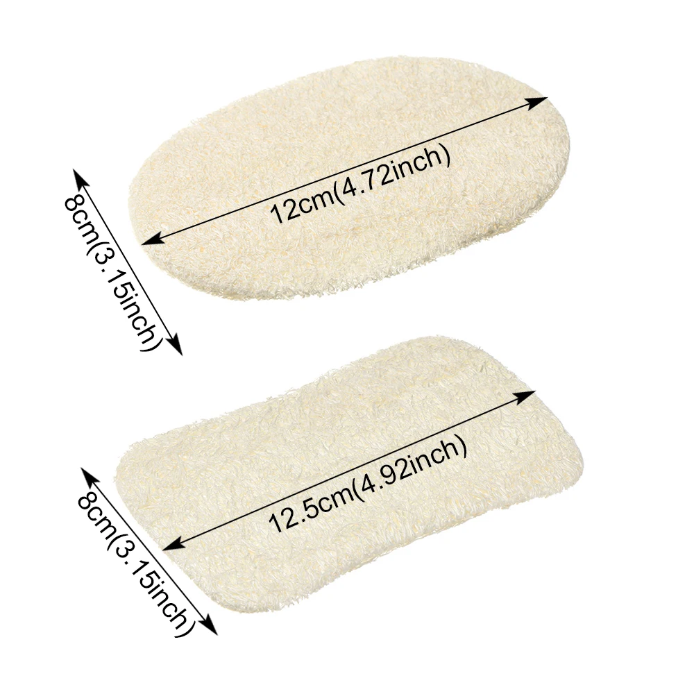 

1/5Pcs Natural Anti Grease Loofah Dish Washing Cloth Pot Bowl Brush Kitchen Cleaning Towel Sponge Double-sided Microfibre Sponge