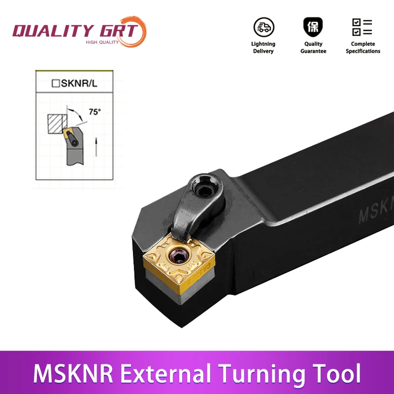 Токарный держатель Q.Grt MSKNL2020K12 MSKNR2020K12 MSKNR2525M12 с карбидными вставками SNMG для наружной обработки на станках с ЧПУ MSKNR/L.