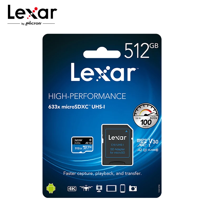 Lexar карта памяти 16 Гб оперативной 32 встроенной 64 ГБ 128 256 512GBtf 95 МБ/с. SDXC/SDHC карты