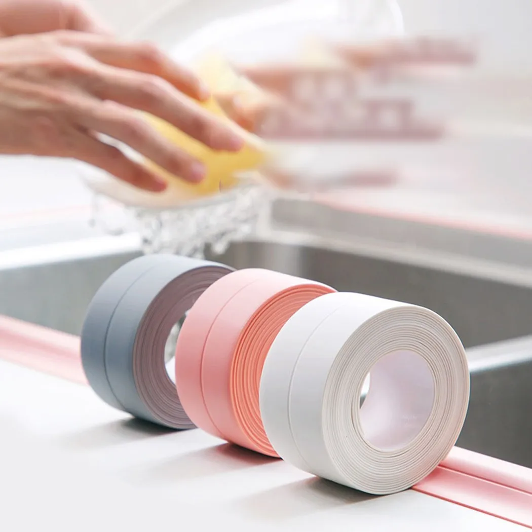 

1PC Anti-mold Waterproof Kitchen Sink Waterproof Sticker Tape Bathroom Countertop Toilet Gap Self-adhesive Seam Stickers