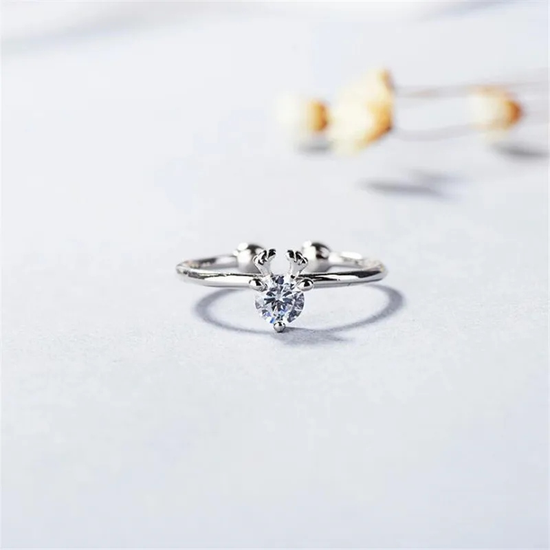 

Женские открытые кольца в вечерние рогов из циркония, серебро 925 пробы